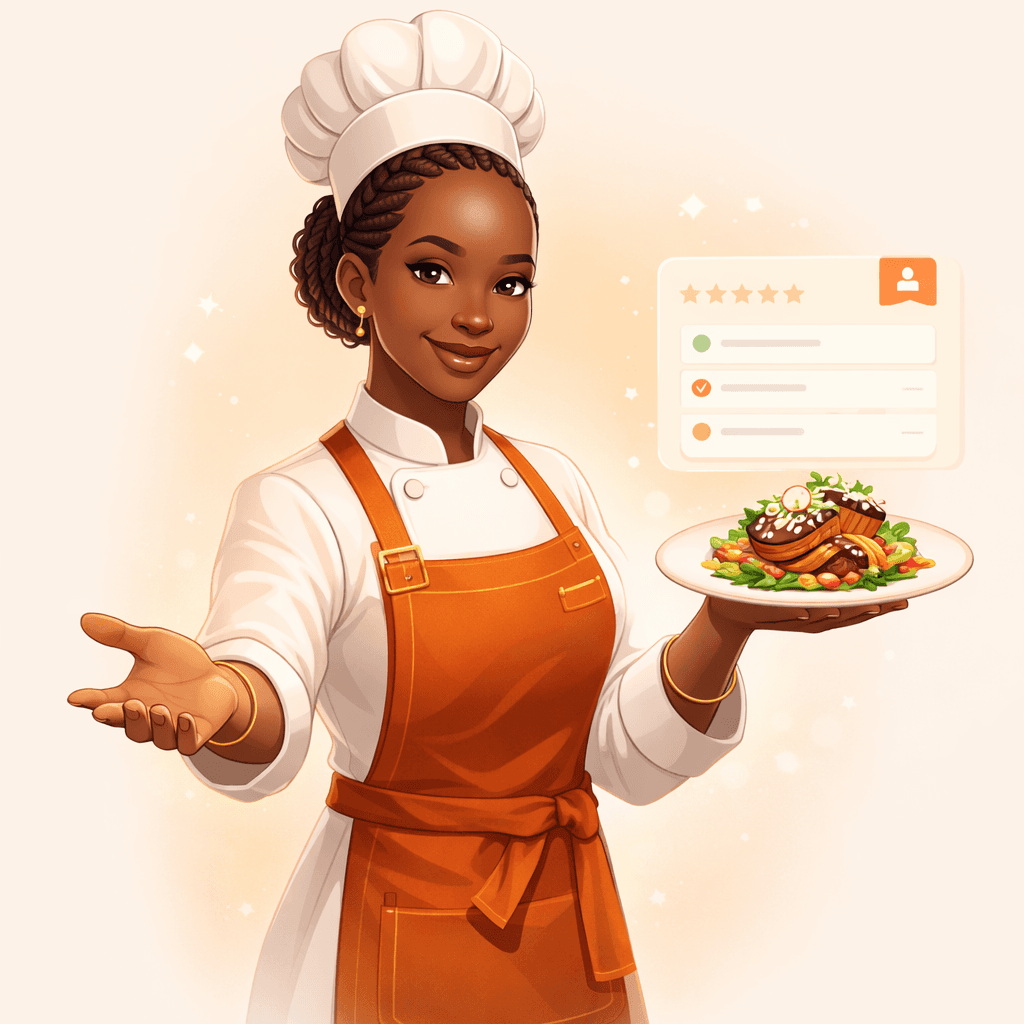 Fresh homemade meal illustration